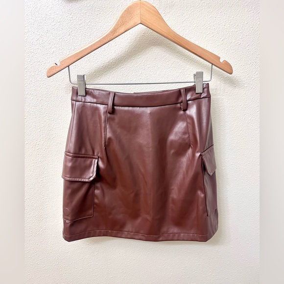 And Now This Women's Faux-Leather Cargo Skirt - Picture 3 of 3